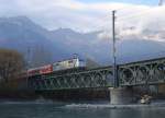M�nchen-Lok schiebt den M�nchener Zug dorthin. Hier zu sehen auf ...