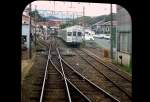Mizuma-Bahn: Einfahrt in die Endstation Mizuma. Dort steht der letzte ...