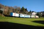 MOB Montreux - Berner Oberland - Bahn Transfert de la BDe 4/4 3002 et Gk 562 de Vevey � Chernex par la GDe 4/4 6004 Blonay 25.11.2009