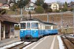 MOB Montreux - Berner Oberland - Bahn ABDe 8/8 4001 � St L�gier-Gare 07.02.2010
