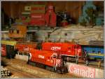 Auch Kanada ist auf meiner Spur N Anlage prsent. SD 45 5493 und GP 30 5001 von Canadian Pacific werden fr die Getreidetransporte bentigt. Modelle: Kato (23.12.2007)