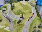 H0-Anlage mit klappbarer Landschaft (dies ist die nicht-klappbare Seite) auf der  Internationalen Modellbahn- und Modellbau-Ausstellung 2018  in Straelen, 10.6.2018
