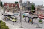  Haltestelle Hauptbahnhof ...Szene einer Nebenanlage der Holle-Bahn in Hessisch-Lichtenau am 18.7.2015 (Modellbahn-Night anlässlich der Entdeckertage in Kassel).