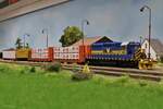 Mit dem Local 772S steht im Sommer 2022 die SD40-2 #1206 der AWVR in Elliswood Yard abfahrbereit in Richtung Shoetown.