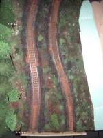 Modellbahn Spur H0 vonThomas Monreal Mal ein Blick von oben in den geschotterten Bereich. Ist jetzt alles trocken