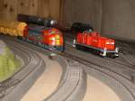 Modellbahn von Christian Maier Die STRABAG Nohab mit einem G�terzug und die 290 029 bei Rangierarbeiten. 