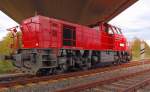 Weichenfahrt der 278 005-4 ...  Andreas Strobel 07.10.2010