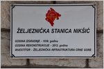 Anschrift am Bahnhof Nikšić. (02.08.2016)