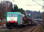 Montzenlinie Aachen-Montzen-Vise 186 212 kommt mit einem gem. G�terzug von Aachen West die Rampe der Montzenroute zum Gemmenicher Tunnel hoch.
