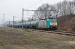 Montzenlinie Aachen-Montzen-Vise NMBS 2812 met keteltrein Montzen Gare 09-02-2010.