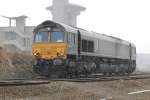 Crossrail DE6606 in een lichte sneeuwbui Montzen Gare 09-02-2010. ...