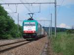 Containerzug mit HLE 2843 ...  Philippe Godart 23.09.2010