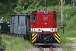 Museumsbahn Schonheide Am 13.06.2010 ist L45H-083 zwischen den Hp Neulehn und St�tzengr�n-B�rstenfabrik unterwegs. 