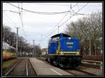 V 1353 der MWB f�hrt durch den Ettlinger Stadtbahnhof. Aufgenommen ...