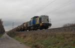 V 1801 Mittelweserbahn mit Kesselwagen in Richtung Mannheim.Am 31.12.09 in ...