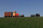 Aus dem Dia-Archiv: Halligbahn L�ttmoorsiel - Nordstrandischmoor / Fr�hst�ckspause in ...