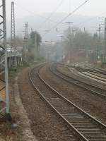 Die Bahnhofseinfahrt in Neckargem�nd ...  Daniel Oster 18.02.2011