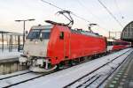 NS E 186 117 mit IC 900 (FYRA) von Amsterdan CS nach Rotterdam CS am 18.12 2010 in Amsterdam.