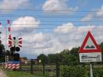 Bahnbergang bei Vlierden am 19-7-2012.