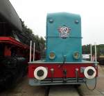 NS 2412, Frontansicht, abgestellt, 1954 bei  Alsthom, Frankreich gebaut / in Beekbergen am 6.9.2014 beim großen Eisenbahn-Spektakel  „Terug naar Toen - Zurück nach Damals“ der