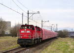 6515,6507 beide von DB Schenker kommen durch Geleen-Lutterade(NL) mit einem langen Kalkleerzug aus Beverwijk(NL) nach Jemelle(B) und fahren in Richtung Maastricht(NL).