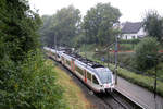 Auf dem Weg nach Kerkrade Centrum wurden diese beiden GTW der Veolia Transport in Chevremont (NL) fotografiert.