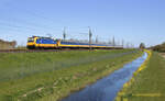Aufgrund logistischer Einschränkungen: Der Fahrplan wurde zwischen Amsterdam Central und Rotterdam Central angepasst. NS 186 119 auf dem Weg nach Breda, Benthuizen, 19. April 2022.