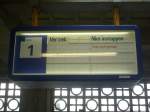 Hier ein Zugzielanzeiger im Bahnhof von Enschede. Was er uns wohl sagen will ;-)