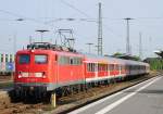 110 200 steht fr�hmorgens mit RE 14443 nach Hannover abfahrbereit ...