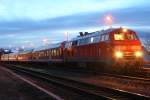 Die 218 139-4 zieht ...  Eric Otten 17.01.2011