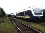 V501 der NordWestBahn in Lengerich am 22-4-2000. Bild und scan: ...