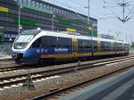 nordwestbahn-nwb VT 718 der Baureihe 643 wartet als RB74 im Bielefelder Hauptbahnhof auf die R�ckfahrt nach Paderborn. Aufgenommen am 08.07.2010.
