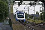 VT 512 der NWB f�hrt am 28.06.2010 auf dem Weg ...
