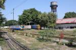 Gel�nde der Lokstelle Chiang Mai, aufgenommen vom Bahnsteig des Bahnhofes ...