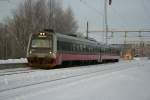 NSB Triebwagen Bm 9210/9250 fr den Samstagseinsatz am 27.12.2008 in Torpshammar. Dieser Triebwagen fhrt nur Samstags von stersund nach Sundsvall und rckzu nach Trondheim.