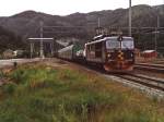 14 2180 mit einem Gterzug bei Stren am 6-7-2000.