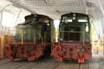 Zwei Henschel DHG 500, Bau Nr.: 30271 und 30273, auf dem Bahndeck der F/S  Storegut . Tinnoset, 27.09.2009