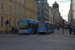 Straßenbahn der Linie 13 und 19 in Oslo.
