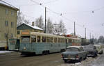Oslo Oslo Sporveier SL 11 (Høka SM53 221) Grefsenveien am 23. Januar 1971. - Scan eines Farbnegativs. Film: Kodak Kodacolor X.