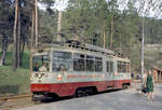 Oslo Oslo Sporveier Ekebergbanen SL 16 (Tw 1015) Hst. Sjømannshjemmet (: Das Seemannsheim) am 8. Mai 1971. - Heute heißt die Hst.  Ekebergparken . - Scan eines Farbnegativs. Film: Kodak Kodacolor X. Kamera: Minolta SRT-101.