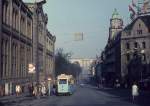 Oslo Oslo Sporveier SL 11 (Tw 207) Karl Johans gate am 8. Mai 1971. - Im Hintergrund befindet sich das Schloss.