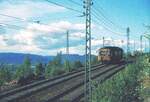 Oslo 22-08-1979 Zug auf Talfahrt am Holmenkollen