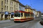 1979 bestellte die Trondheimer Straßenbahn bei Linke-Hoffmann-Busch neue Fahrzeuge, die weitgehend den GT6 der Braunschweiger Straßenbahn entsprachen. Im Mai 1988 durchfährt Tw 5 die Innenstadt in Richtung Munkvoll.