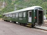 Ein Personenwagen ( 75 76 2875 390-2 N-NSB B3-2 25590)der Flamsbahn steht am 01. Juli 2016.abgestellt im Bahnhof Flåm 