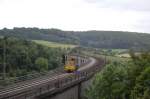 Oberleitungsrevisionsfahrzeuge Am 20.06.2010 �berquerte dieses Oberleitungsrevisionsfahrzeug den Bekeviadukt in Altenbeken.