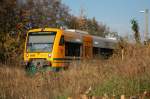 ODEG Ostdeutsche Eisenbahn GmbH ODEG 650.88 steht in Hagenow am Bahnsteig 1 zur Abfahrt nach Neustrelitz bereit. 30.10.2009