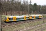 VT 650.70 & 650.64 der ODEG fahren am 15.04.2010 in ...