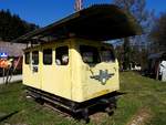 Motorbahnwagen616-009(Hohenau)hat entlang der OÖ-Kohlestraße bei Holzleithen sein Ausgedinge gefunden; 190323