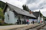 Bahnhof Übelbach während der 100-Jahr-Feier der Strecke Peggau-Übelbach, 04.08.2019 