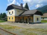 Bahnhofsgebäude von Kirchbach im Gailtal am 7.6.2015